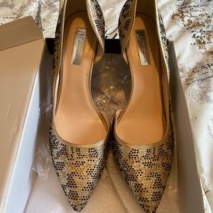Leopard Rhinestone INC Pumps